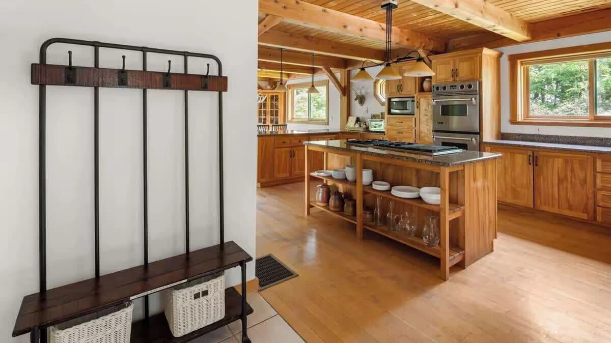 Entryway and kitchen