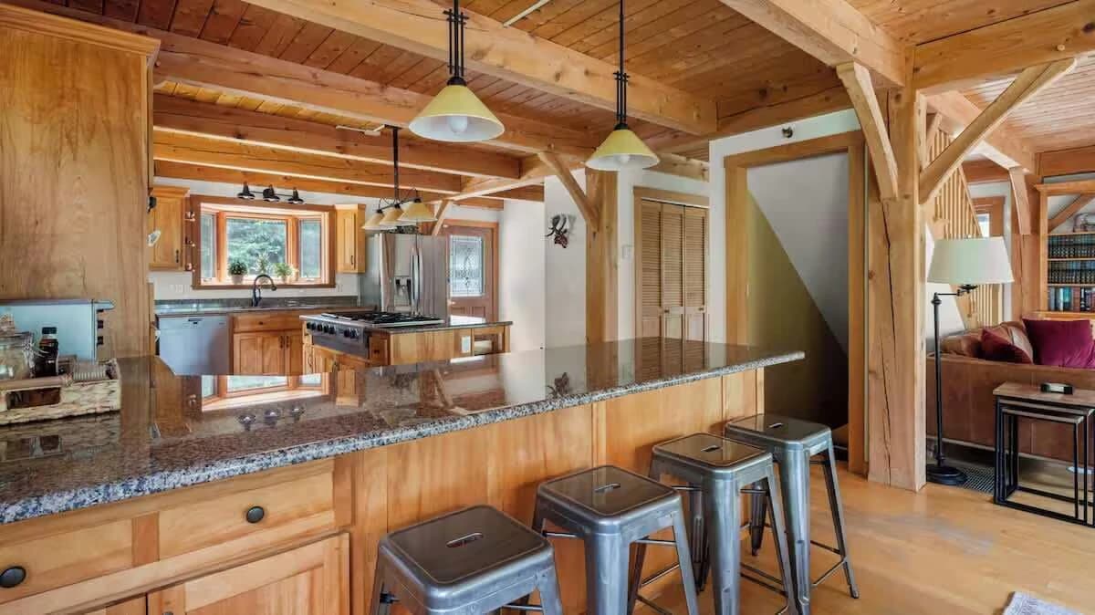 Dining area with bar seating
